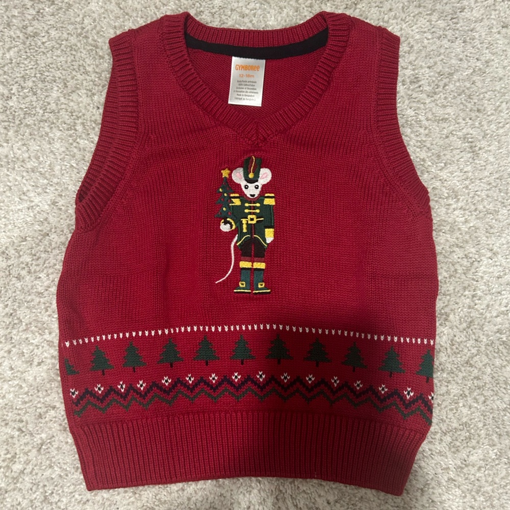 Gymboree Red Nutcracker Sweater Vest